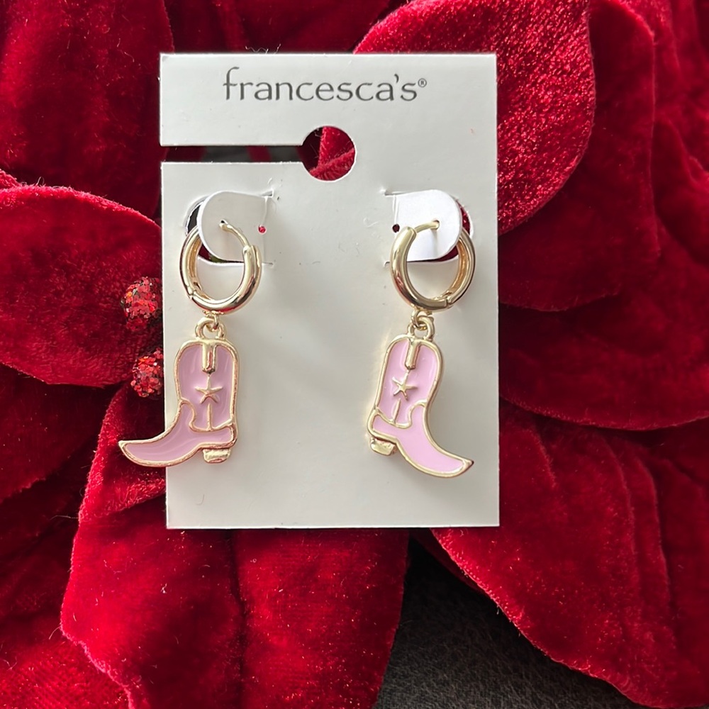 Earrings set cowgirl boots